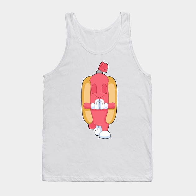 Hotdog Yoga Fitness Meditation Tank Top by Markus Schnabel